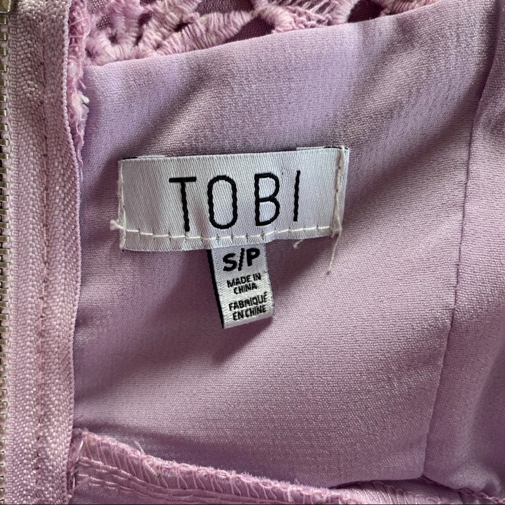 TOBI Lavender Purple Lace On Bodycon Mini Dress - Picture 6 of 8